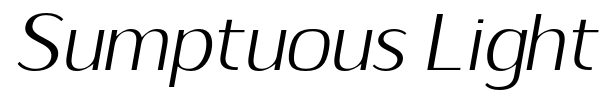 Sumptuous Light font preview
